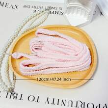 1 Paar flauschige Schnürsenkel, hellrosa Schnürsenkel, geeignet für Herbst/Winter Jahreszeiten, anwendbar für Ballet, Lässig Schuhe Dekoration