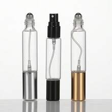 3pcs 10ML Dual-Head Perfume Refillable Bottles, Roller Ball & Spray 2-In-1 Glass Decanting Bottles, Portable Fragrance Dispenser, Reusable Perfume Bottle For Travel - Multicolor - View 6