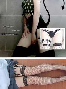 1 PC Adjustable Leather Thigh Garter, Heart Shaped Leg Garter With Clips Punk Goth Garters For Thigh, Fashion Bikini Club Rave Party Leather Body Accessories Jewelry For Women And Girls - Black - View 11