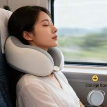U-Shaped Neck Pillow-The Portable Neck Support Essential For Students, Office Workers, Drivers, And Travelers. Removable And Washable. Minimalist Design. Memory Foam Material. Lightweight And Portable-The Top Choice For Airplane Pillows. Adds Comfort To Your Journey. Soft And Comfortable For Daily Home Use. The Ultimate Travel Companion. - xám - Xem 1