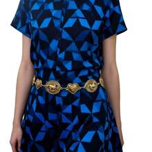 Dây thắt lưng kim loại cổ điển, thắt lưng nữ hình trái tim bạc hình bầu dục cho quần jean, phụ kiện váy mùa thu, mùa thu, Halloween - Nhiều màu - Xem 7