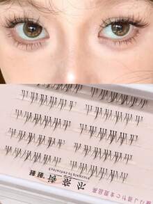 60 Clusters/Set Cartoon Style Small Flame Segmental Lower False Eyelashes