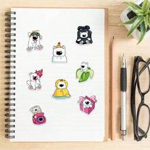 50PCS Cute Fun Cartoon Samoyed Graffiti Stickers Graffiti Creative Animal Stickers DIY Laptop Refrigerator Luggage Phone Case Decoration Stickers Toy Wall Decor Room Decor Wall Stickers Wall Sticker Home Decor