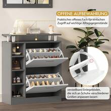 Clothing & Closet Storage Set - Grey + White + Particle Board - View 9