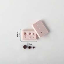 1个/2个软陶圆形模具，手工粘土圆球珠定位穿孔工具，带容量测量功能，适合初学者软陶首饰制作的工艺工具 - 杏色 - 查看 16