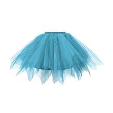 Christmas Punk Style Tutu Skirt For Women, Asymmetrical Hem, Fluffy, Multi-Layer Mesh, Suitable For Holiday, Stage, Party, Performance, Cosplay, Available In White, Black, Red, Pink, Blue - Small Gauze Skirt - View 11