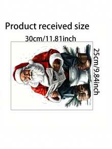 1pc Funny Santa Toilet Sticker Whimsical Santa Claus Toilet Lid Sticker PVC Self-Adhesive Toilet Lid Decal Christmas Festive Bathroom Decoration 9.84*11.81in/11.61*11.61in For Bathroom Toilet Cover Bedroom Living Room Dining Room Study Entrance Wall Decor Create A Christmas Holiday Atmosphere Make Room Decoration More Interesting Home Decor Christmas Decorations Wall Stickers Wall Sticker Stickers Christmas Decorations Home - Multicolor - View 2