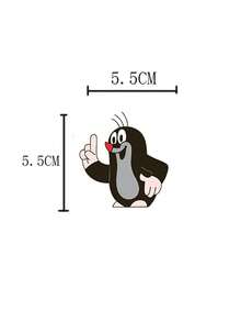 40pcs Cute Mole Cartoon Stickers, Reusable Paper Stickers Suitable For DIY Scrapbooking, Notebooks, Laptops And Computer Decoration - Multifunctional Craft Accessories Containing Funny Food, Animal And Activity Patterns, Fun Stickers, Ideal For Winter And New Year. - Multicolor - View 3