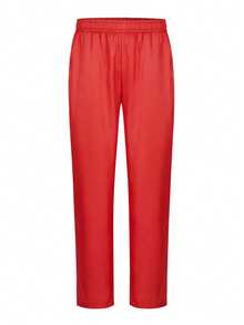 Men's Casual Long-Sleeved Two-Piece Suit, Mid-Length Top And Trousers - Red - View 6