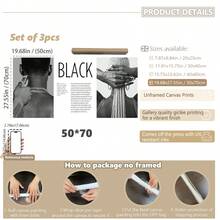 3pcs/Set, Canvas Hanging Painting, Framed Wall Decoration, And Women Art, Back View, Modern Fashion, Bar, Cafe, Family And Dormitory Wall Decoration, Room Decoration, Living Room Decoration, Bedroom, Dining Room Kitchen Decoration, Home Decoration