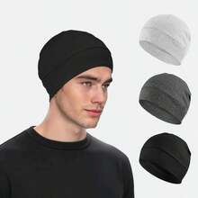 男女款无檐便帽，轻便透气睡眠帽，头盔内衬 - 多色 - 查看 7