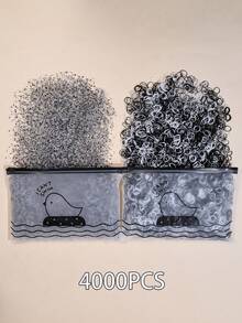 2000/4000 peças de elásticos de cabelo femininos de 0,47 polegadas para laços de cabelo, pequenos mini elásticos, grandes prendedores de rabo de cavalo para tranças, cordas de cabelo, acessórios de cabelo para uso diário, elásticos de cabelo