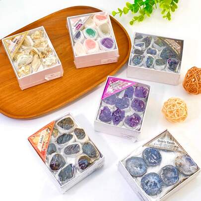 1PC High Quality Crystal Rawstone Box Decoration,Natural Crystal Carving,Gemstone Jewelry,Glitter, Healing Crystal, Birthday Gift,Women Gift, Girlfriend Gift,Halloween Gift, Christmas Gift,Home Decoration,Party Decoration,Scene Decoration,Desktop Decoration,Crystal Ornaments,Table Decoration.