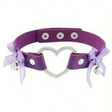 1 Piece Fashion Sweet Heart-Shaped Bell Necklace Choker - Suitable For Women's Daily Wear And Holiday Parties - Create A Fashion Jewelry Gift For Her - màu đen - Xem 3