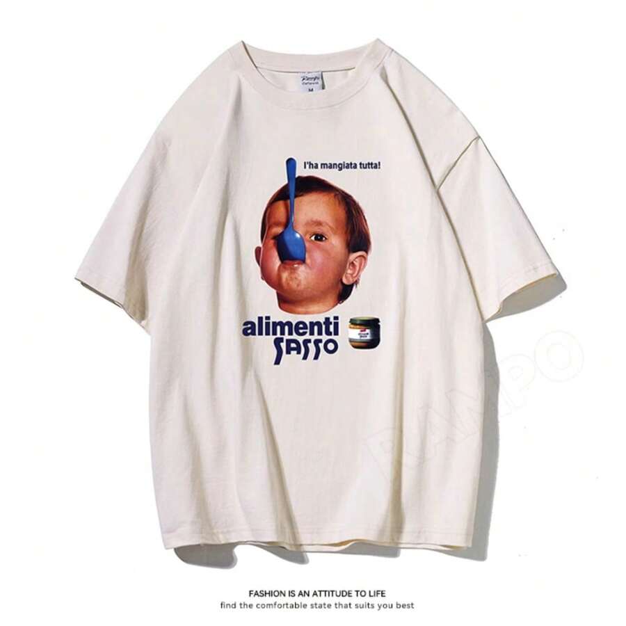 American Cotton Round Neck Short Sleeve T-Shirt For Men