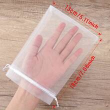 20pcs 5"X7" Clear Organza Gift Bags With Colorful Drawstring - Breathable Mesh Small Bags For Wedding, Jewelry, Cosmetics, Candy And Desserts, Perfect For Holiday And Party, Small Gift Bags - 20 - Xem 2