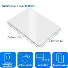 100 hojas A4 de bolsas laminadoras térmicas - Hojas laminadoras transparentes para tarjetas de visita y fotos, compatibles con todas las laminadoras