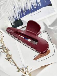 1 Stück/4 Stücke einfarbiger, legerer ABS-Kunststoff Schokoladenbrauner großer Haarkralle Haaraccessoire, vielseitiger hochwertiger 2025 Neudesign Mode Haarspangen elegante Haarklammer Winter Haarklammer