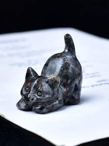 精美天然水晶雕刻猫咪，独特设计，蕴含能量的疗愈水晶宝石，能量疗愈冥想石，家居装饰及礼品，便携易带，亦可作为节日礼物，来自 CUPIDCRYSTAL 品牌 - 3.5cm翹屁股趴貓 - 查看 19