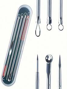 4 件/3 件套装 祛痘黑头针套装 无香型祛痘毛孔清洁针钩祛痘护肤工具配件、祛黑头、美容、护肤产品、水疗、自我护理、护肤工具、面部护理、美容师用品、皮肤、洗面奶、面部 - 彩色 - 查看 16