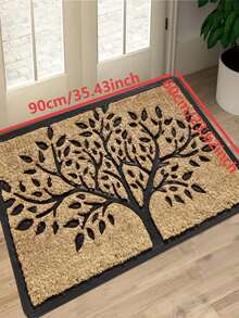 1 pezzo Zerbino con motivo albero della vita, tappetino piccolo con densità di 830g/㎡, tappeto d'ingresso, morbido e soffice, amichevole per la pelle, anti-pilling, facile da curare, lavabile in lavatrice, inodore, adatto per la decorazione della casa e della stanza