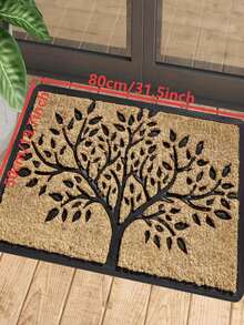 1 pezzo Zerbino con motivo albero della vita, tappetino piccolo con densità di 830g/㎡, tappeto d'ingresso, morbido e soffice, amichevole per la pelle, anti-pilling, facile da curare, lavabile in lavatrice, inodore, adatto per la decorazione della casa e della stanza