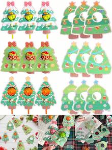 6/30 szt. świątecznych kartek okolicznościowych z lizakami i inspirującymi cytatami, dekoracyjne kartki świąteczne, ozdoby świąteczne, piżamy świąteczne, prezenty świąteczne, dekoracje świąteczne - Wielokolorowe - Zobacz 6