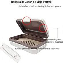 ón de Viaje, Bandeja deón de Baño Portátil con Bandeja Adecuada para Baño, Gimnasio (Gris) - Gris - Ver 4
