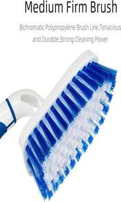 2-Pack Scrub Brush For Cleaning With Long Handle, Medium Firm Brush Bathroom Cleaning Supplies And Bathtub Cleaner And Shower Cleaning, Multi-Scene Use For Kitchen Or Carpet - Màu B - Xem 4