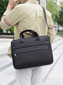 NEWHEY 男士斜挎包 15.6 英寸防水笔记本电脑包 休闲挎包 男士大号大学电脑包 办公室工作公文包 时尚斜挎包 单肩手提包 笔记本电脑包 钱包收纳包 - 黑色 - 查看 7