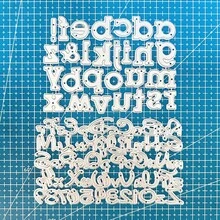 2pcs/Set English Letter Carbon Steel Mold Mould, Paper Cutting, Embossing, Etching, Cutting Dies - Silver - View 6