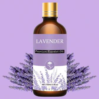 100ml/3.4oz, 30ml/1.0oz, 10ml/0.34oz Premium Lavender Essential Oil, 100% Pure & Natural, Suitable For Diffuser, Humidifier, Natural Style | Nourishing Oil, Holiday Gift