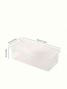 2 Pieces Set Of Large Capacity Clear Storage Boxes - Transparent Organizer With Flip Hinged Lid For Office, School, Arts & Crafts Supplies Desk Accessories Back To School