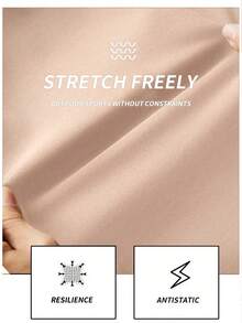 Yefecy Soutien-gorge de sport en tricot côtelé de couleur unie de base, soutien-gorge de sport sans fil pour femmes avec maintien, vêtements de sport pour femmes - Nude - Voir 7