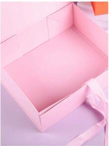 1 صندوق هدايا قابل للطي أحادي اللون، صندوق تغليف، صندوق هدايا عيد، هدية متعددة الاستخدامات للعائلة والأصدقاء