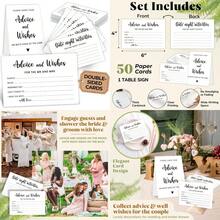 MX    Advice And Wishes For The Mr And Mrs Wedding Advice Cards For Bridal Shower Decorations Date Night Games For The Groom And Bride Cards Wedding Shower Decor For Guests - 白色建議卡 - 查看 1