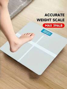 Pèse-personne électronique haute précision, pèse-personne 396 lb, pèse-personne de salle de bain extra large avec écran LCD HD et affichage de la température (commutable entre kg et livres), convient pour la maison, le gymnase, la chambre à coucher, les lieux extérieurs