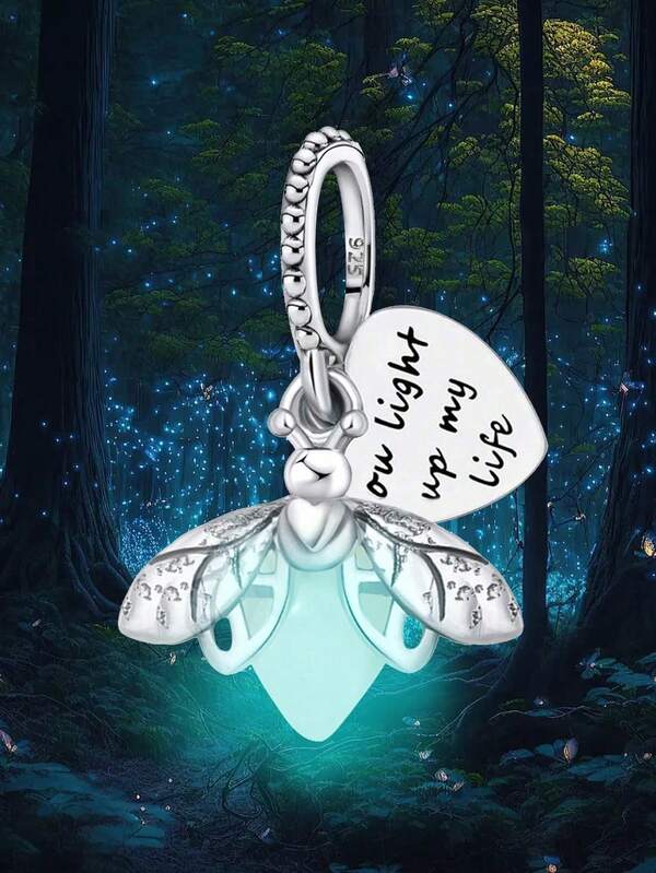 1 Pieza Cuenta decorativa con abeja luminiscente de la serie de Navidad, de moda y linda, apta para hacer pulseras, brazaletes y joyería DIY, ideal para combinar con el atuendo diario de mujeres y niñas.