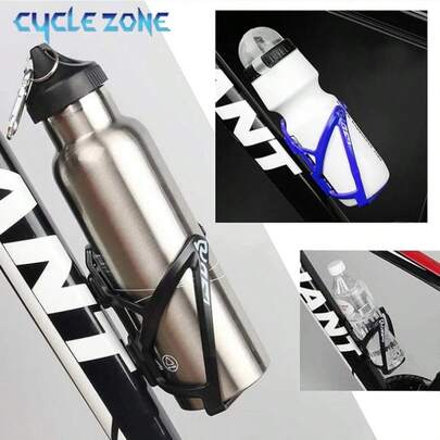 Portaborraccia per bicicletta, portabottiglie in plastica per mountain bike, portaborraccia in plastica rinforzata ad alta flessibilità per bici da corsa, leggero con accessori per l'installazione e viti