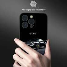 Custodia per telefono in silicone opaco nero, stile Luxury Sport GT3-RS Auto-911, per serie 16-7 - Custodia posteriore morbida e opaca