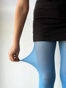 1 Cặp tất/quần tất đen lấp lánh Aurora dành cho nữ, quần bó mỏng chống vướng nhiều màu sắc gợi cảm, quần bó trong suốt bền và có độ trong suốt cao, thích hợp để mặc hàng ngày, hẹn hò, đi chơi, làm quà tặng Giáng sinh cho quần legging mùa hè - Xanh đậm - Xem 2