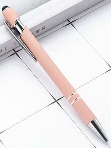50pcs Customized Text/Logo Luxury Aluminum Barrel Retractable Stylus Striped Ballpoint Pen, Engraved Inspirational Text, Personalized Wedding/Employee/Teacher/Student/Coworker/Halloween Gift,Office Decor,Diy ,Bulk Customization - 多色/圈筆 - 查看 131