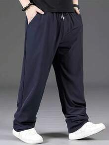 New! Dryfit Plus Size Cold Silk / Premium Sport Pants - 藏蓝色 - 查看 3