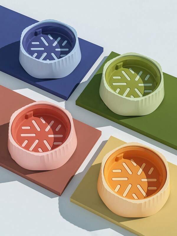 1 Stück (zufällige Farbe) tragbare Outdoor Futternapf für Haustiere, multifunktionale Hunde/Katzen Langsam-Fressnapf zum Füttern und Trinken