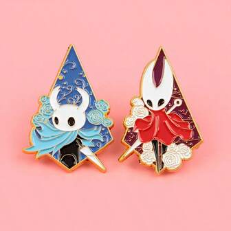 1pc/Set Hollow Knight Anime Cartoon Girl Brooch, Badge, Clothing Backpack Decoration, Accessory, Metal Lapel Pin, Bag Badge, Friend Gift Christmas Men Gifts Bag Pins