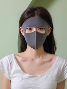 1 件装全新无缝塑形透明质酸女士面部防晒面膜，阻挡紫外线，优质尼龙，适用于眼部和面部 - 彩色 - 查看 13