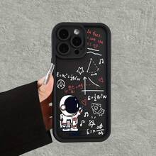 Funda de Teléfono Personalizada con Tema de Exploración Espacial, Exquisito Patrón de Astronauta Pintado a Mano, Adecuada para iPhone 16 15 14 13 12 11 XS XR X 7 8 Mini Plus Pro Max SE Series, Adecuada para Hombres y Mujeres como Regalos de Cumpleaños o Festivos - Colores mixtos - Ver 2