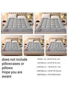 Deluxe Mattress Portable Japanese Floor Mat, Foldable Mattress - Soft, Comfortable, Breathable, 100% Hypoallergenic, Foldable & Rollable Thick Tatami Mattress For Travel, Camping, Beds & Guest Rooms - Full Size, Perfect For Year-Round Use! - Baby Blue - View 3
