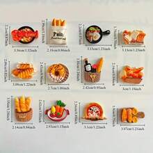 1/2/3/5/9/10/12/15 piezas Juguetes de comida realistas y adorables como palitos de pan, langosta, filete DIY, decoración encantadora para la cocina, oficina, pizarra, lavavajillas, decoración del hogar, regalo del Día de San Valentín, regalo para amigos y familiares
