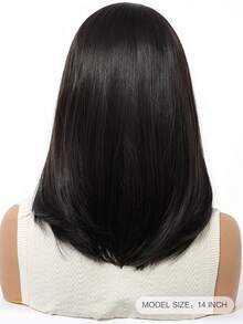 12 Inch Ombre Brown Black Gold Wig, Women's Short Straight Bob Hairstyle With Bangs, Heat Resistant Synthetic Fiber Wig, Fashion Versatile, Suitable For Women & Girls For Daily Wear, Parties, Cosplay, Photography And More